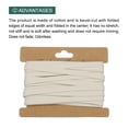 thumbnail image 3 of Uxcell Double Fold Bias Tape Continuous Bulk Bias Tape for Sewing Seaming Quilting Hemming Binding Crafts Light White, 3 of 7
