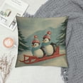 thumbnail image 2 of Nawypu  Christmas Pillow Covers  Polar Bear Snowman Penguin Throw Pillow Covers Xmas Winter Pillowcase Home Decor Living Room House Decorative Cushion Case for Sofa Couch, 2 of 5