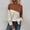 Coffee, variant on NTACZA Crewneck Sweater for Women Chunky Knit Color Blocks Comfort Sweaters Casual Outerwear Fall Winter Oversized Sweater Drop Shoulder Army Green