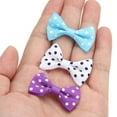 thumbnail image 4 of Uxcell 1 x 1.5 Inch Grosgrain Ribbon Mini Bow Printing Bows Purple 100Pcs, 4 of 6