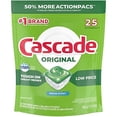 thumbnail image 3 of Cascade® ActionPacs™ Dishwasher Detergent Pods, Fresh Scent, 25 Per Pack, Case Of 5 Packs, 3 of 10