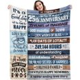 thumbnail image 1 of LHSHID Customized Blanket for Wife Husband Parents 25th Wedding Anniversary Gift 50x60in, 1 of 7