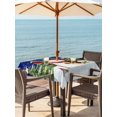 thumbnail image 2 of Outdoor Tablecloth with Umbrella Hole and Zipper, Navy Blue Snowman Christmas Square Table Cloth 54x54 Inch Waterproof Tablecloth, Green Xmas Tree Snowflake Winter Picnic Table Cover for Patio, 2 of 7