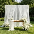thumbnail image 7 of Wedding Chiffon Curtain Sheer Fabric Arch Drapes,78.74in for Ceremony,White, 7 of 7