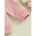thumbnail image 6 of Bagilaanoe 2PCS Toddler Baby Girl Pants Set Flower Embroidery Long Sleeve Sweatshirt Tops + Sweatpants 3M 6M 12M 18M 24M 3T Kids Casual Sweatsuits, 6 of 9