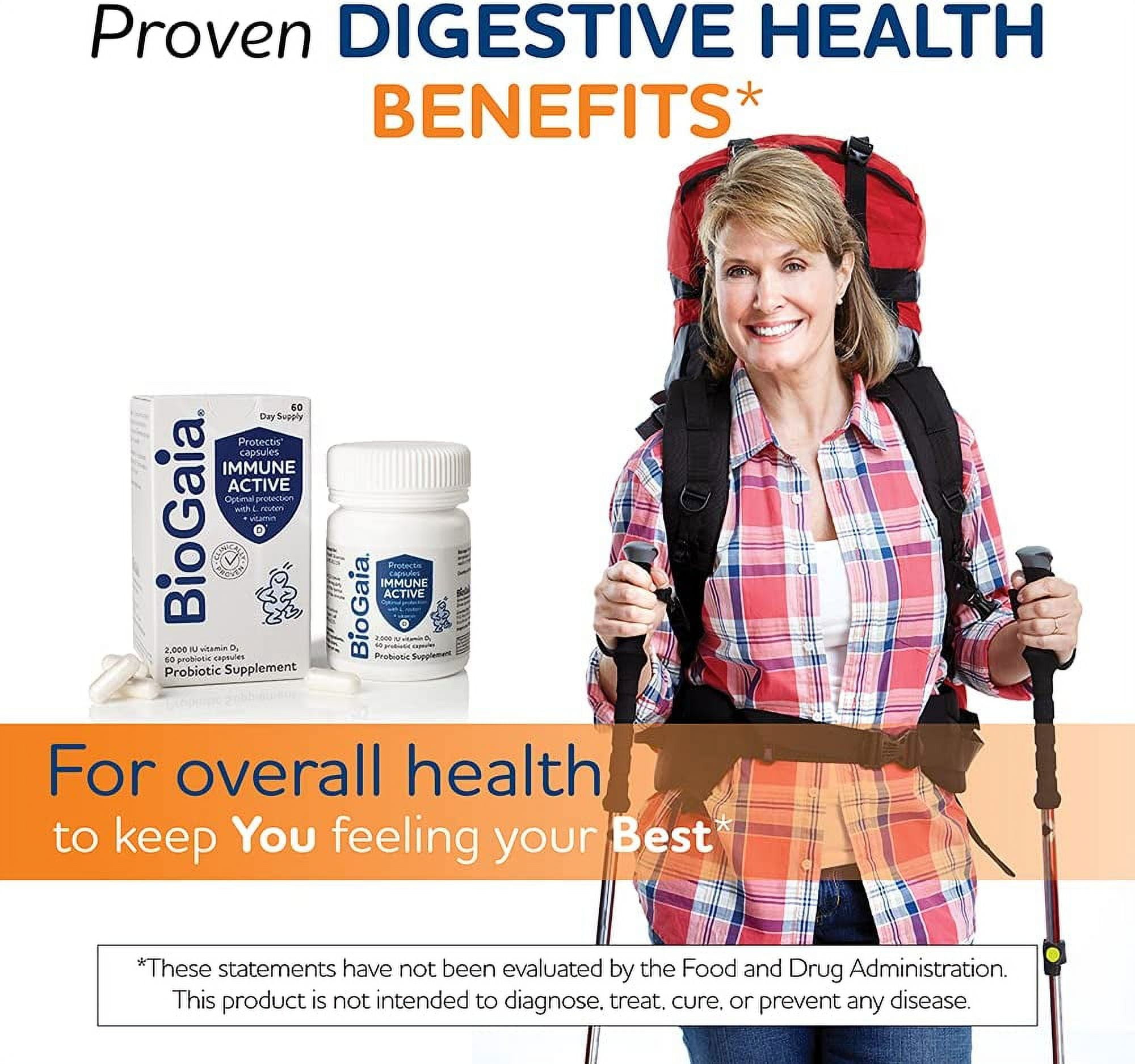 Protectis Immune Active Probiotic | Clinically Proven Probiotic + Vitamin D | Supports Immune, Digestive and Overall Health | Probiotics for Men & Women | Capsules | 60 Day Supply