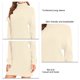 thumbnail image 5 of Vestido suéter de cuello alto,Vestido suéter de cuello alto para mujer Vestido suéter de color puro Vestido de punto hecho a mano con cuidado, 5 of 6