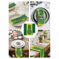 thumbnail image 3 of Pineapple Cloth Napkins Set of 8 Reusable Dinner Napkins, Boho Tropical Dark Green Yellow Stripe Summer Cocktail Napkin Washable Table Napkins for Wedding/Holiday Party/Baby Shower 20"x20", 3 of 7
