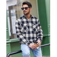 thumbnail image 4 of COOFANDY Mens Button Down Shirts Long Sleeve Casual Plaid Flannel Shirt Cotton Shirts Regular Fit, 4 of 6