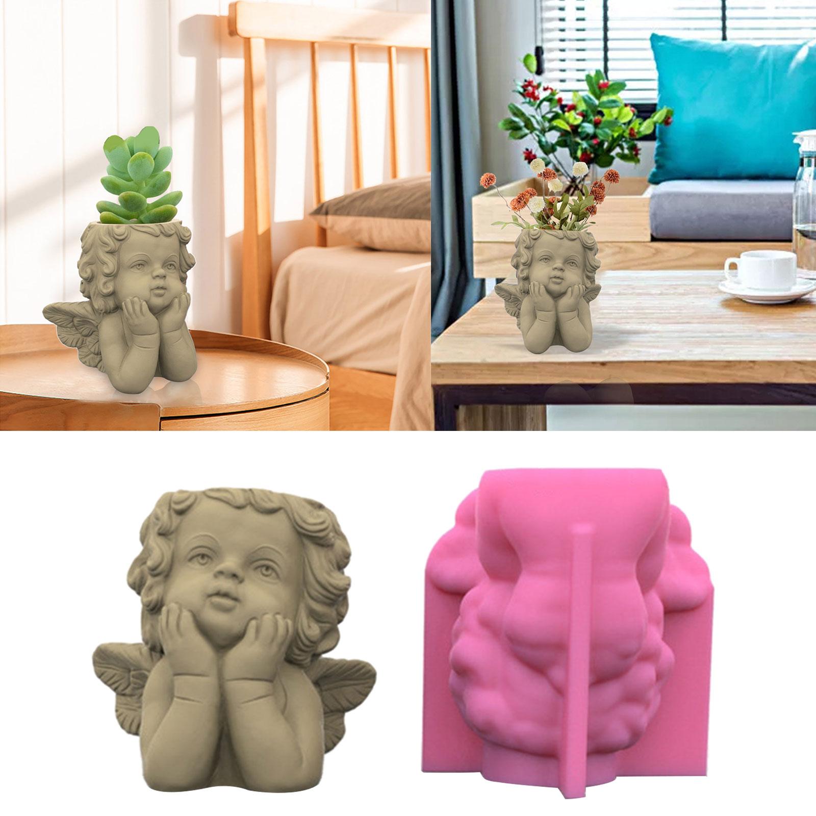 Necvior Succulents Flower Pot Resin Silicone Mold Suitable for Diy Garden Flower Pot