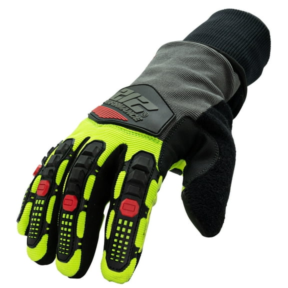 Waterproof Fleece Lined Impact Cut Resistant Winter Work Gloves, THIMWC3-05