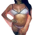 thumbnail image 1 of Women‘s See Through Pearl Rhinestone Cover Up Dress Summer Sheer Mesh Bikini Cover Up Beach Bathing Suit Coverups, 1 of 5