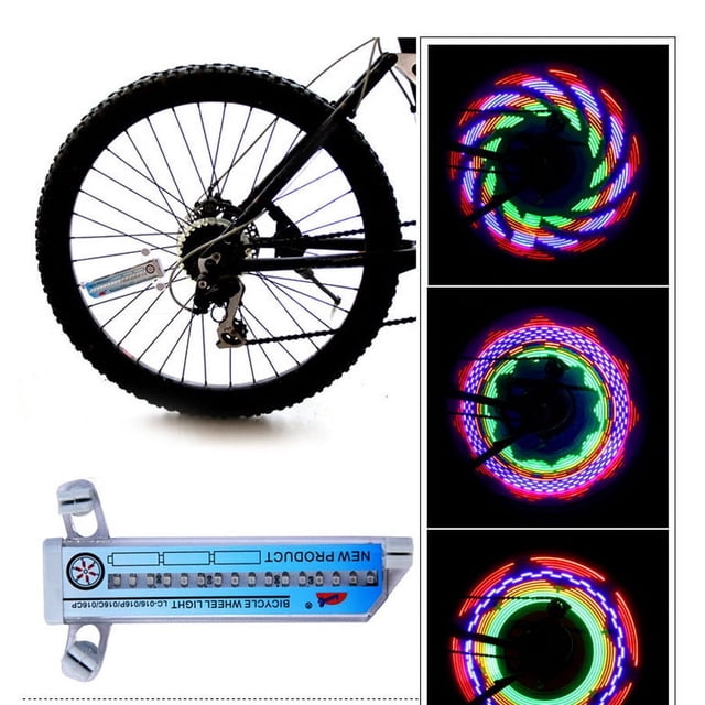 Lights for Bikes Riding at Night 32 Colorful Patterns 32 Led Lights Bicycle Bike Cycling Wheel Spoke Light Lamp Bicycle Lights for Night Riding Bike Lights for Night Riding