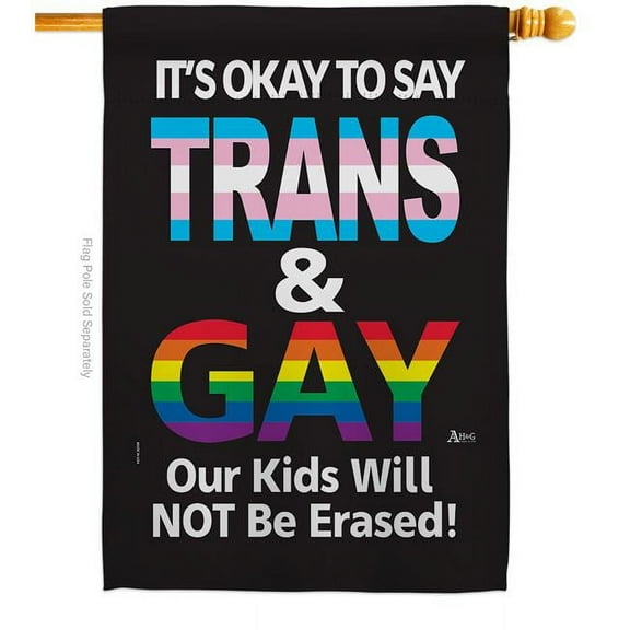 Americana Home & Garden H141315-BO 28 x 40 in. Gay Trans Rights House Flag
