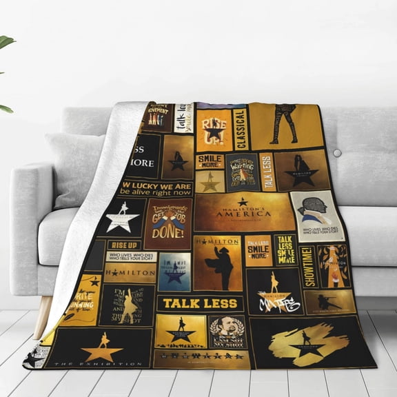 Hamil-ton The Musical Throw Blanket Couch Bed Sofa Soft Lightweight Warm Cozy Flannel Fleece Bed Blanket For Kids Adults Gift Multiple Sizes Available 40"X30"