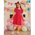 thumbnail image 4 of Vestido Arshiner para niña pequeña, fiesta de San Valentín, rojo, 4T, con accesorios, 4 of 6