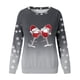 thumbnail image 2 of Gibobby Sudaderas para mujer navidad Sudadera con cuello redondo y estampado navideño para mujer, ajustado, sudadera con capucha holgada informal de manga larga(Gris,XG), 2 of 4