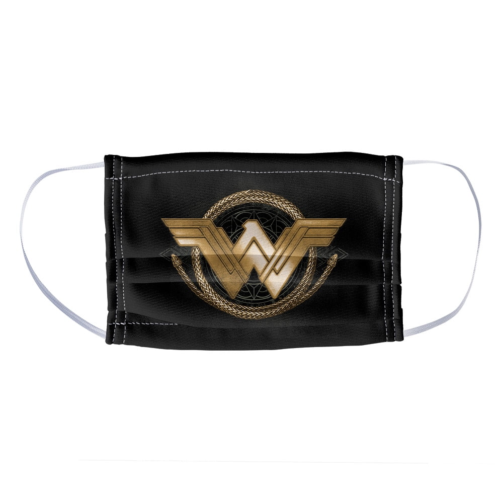 Wonder Woman Movie Lasso Logo 1-Ply Reusable Face Mask Covering, Kids