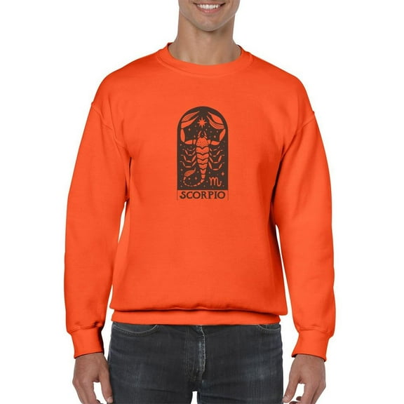 Outline Zodiac Sign Scorpio Sweatshirt Men -Image by Shutterstock, Male Small