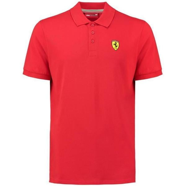 Scuderia Ferrari Mens Formula 1 Authentic Mens Red Cut and Sew Polo