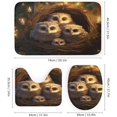 thumbnail image 3 of Faty-T Ensemble de Rideaux de Douche 4 Pcs avec Tapis, Nid de Hibou Mignon, Décoration de Noël, Imperméable et Durable, 3 of 8