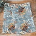 thumbnail image 4 of Blue Sea Turtle Coastal 1 Pack Kitchen Towel, Water Absorbent Dish Towel, Summer Beach Nautical Starfish Coral Decorative Hand Towels - Quick Drying Cloth for Cooking Baking, 18x28 Inch, 4 of 8