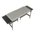thumbnail image 6 of Chloe Contemporary Bench in Black Metal and Grey Fabric with Black Wood Accents by LumiSource, 6 of 6