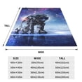 thumbnail image 3 of Honeii Astronauts Start Running Print Fleece Blanket - Throw Blanket for Bed, Sofa, Couch, Camping, and Travel , Microplush Ultra Soft Warm Blanket-80"x60", 3 of 7