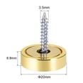 thumbnail image 2 of Tornillos de espejo de 20 mm con tapa decorativa, clavos pulidos en oro, paquete de 2, 2 of 5