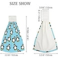 thumbnail image 2 of Hanging Towels 2 Pcs, Dish Towels Penguins Swinging Absorbent Hand Towels with Hanging Loop Washcloth for Bathroom Kitchen, 2 of 6
