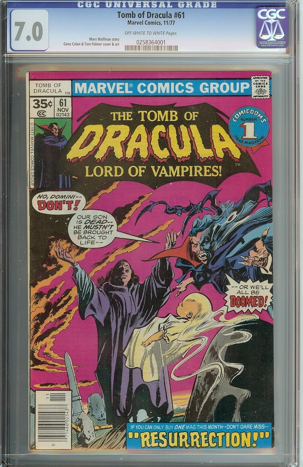 Tomb of Dracula #61 CGC 7.0