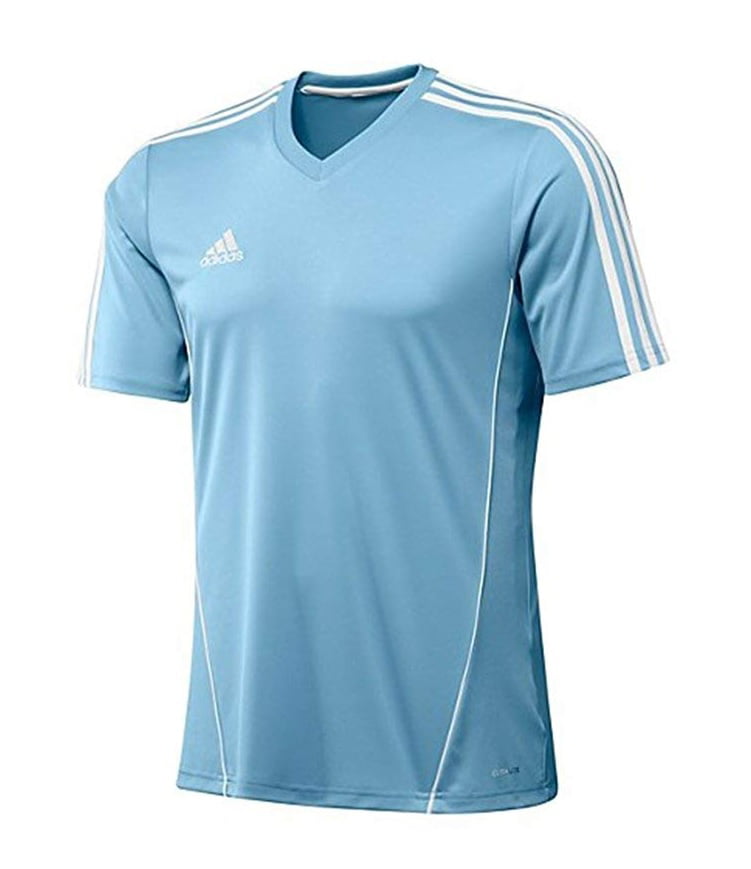 Adidas Boys Estro 12 Soccer Jersey T-Shirt Sky Blue/White Size Youth Large