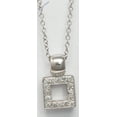 thumbnail image 3 of 18k White Gold Round Cut Open square modern chunky classic diamond pendant (0.28 Ct, H Color, SI Clarity), 3 of 3