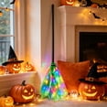 thumbnail image 4 of Halloween Lighted Witches Broom, 3‑Section Assemblable Mesh Broomstick with Colorful Lights, 14*6in, Festive Party Favor Ornament for Outdoor Festival Home Haunted House Halloween Decor, 4 of 8
