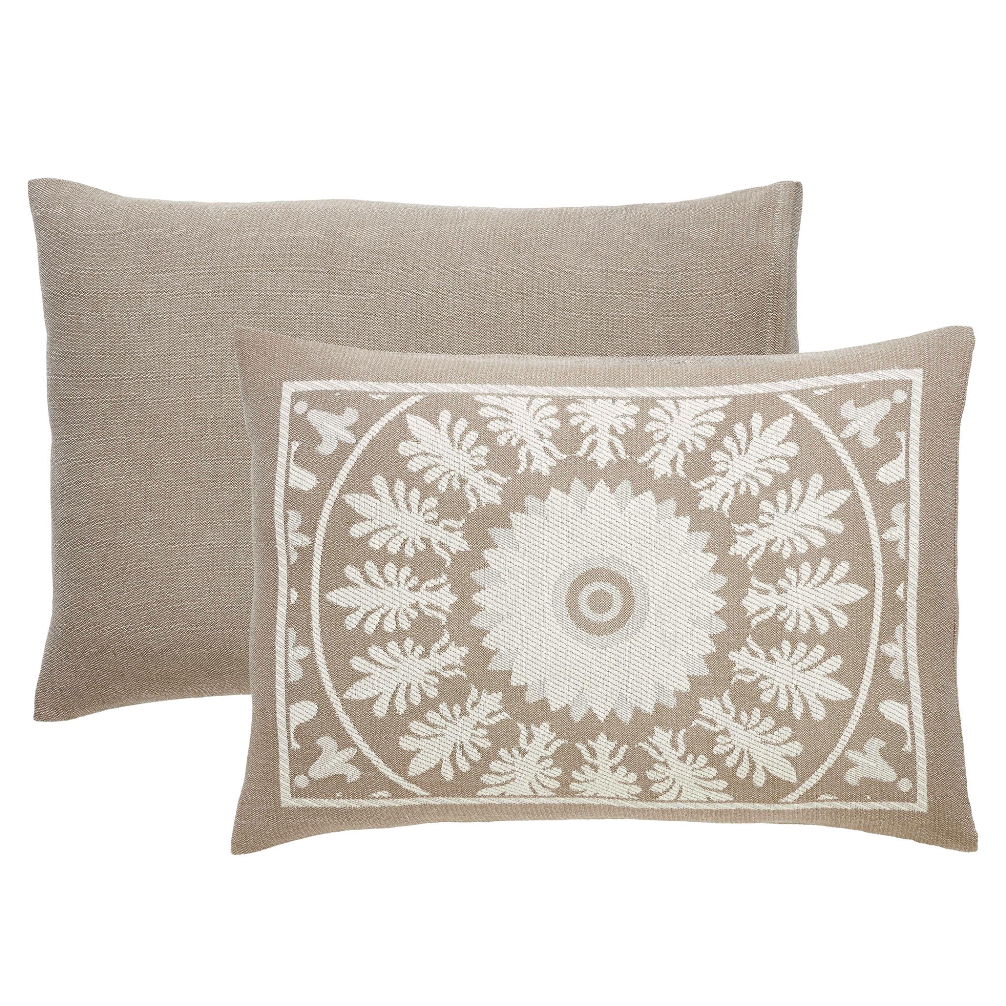 Superior Cotton Blend Woven Jacquard Vintage Medallion Bedspread Set 3-Pieces, Twin, Taupe