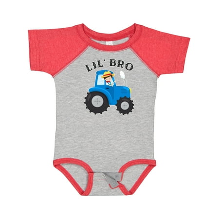 

Inktastic Farmer Tractor Little Bro Boys Baby Bodysuit