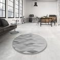 thumbnail image 4 of Ahgly Company Machine Washable Indoor Square Transitional Platinum Silver Gray Area Rugs, 7' Square, 4 of 7