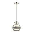 thumbnail image 3 of Innovations Lighting  Newton Metal Sphere - 1 Light 8" Cord Hung Pendant Polished Nickel, 3 of 5