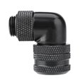 thumbnail image 2 of Black Brass Elbow Connector G1/4 Thread for PC Water Cooling Tubes, 2 of 5