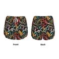 thumbnail image 6 of Uemuo Snake And Flower Pattern Women's Athletic Shorts High Waisted Running Shorts with Liner Pockets Gym Elastic Workout Shorts-XX-Large, 6 of 9