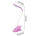 thumbnail image 2 of Kezqiaxn Desk Lamp Clip Desk Light LED Storage Portable Desk Light Bedroom Bedside Clip Night Light USB Charging Gift Pink, 2 of 6