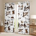 thumbnail image 2 of Castle Fairy Western Cowboy Black Out Curtains,Cow Curtains Pack of 2 (42x63 Each), 2 of 6