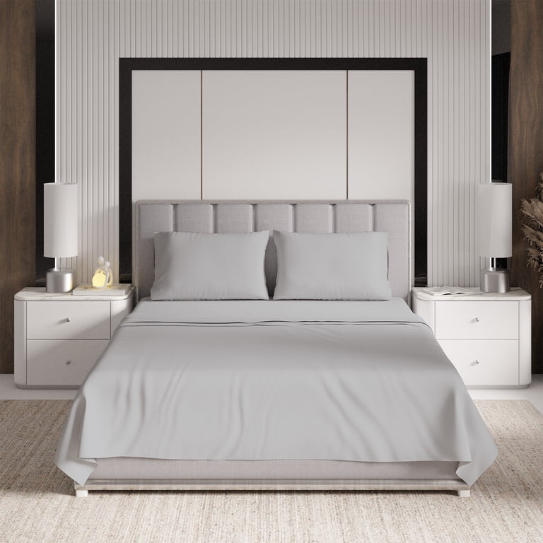 Color Sense 600 Thread Count Cotton Queen Sheet Set, 4-Piece photo 5