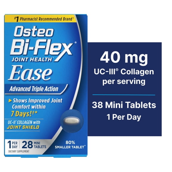 Osteo Bi-Flex Ease with Vitamin D, Joint Health Supplements, Mini-Tablets, 28 Count