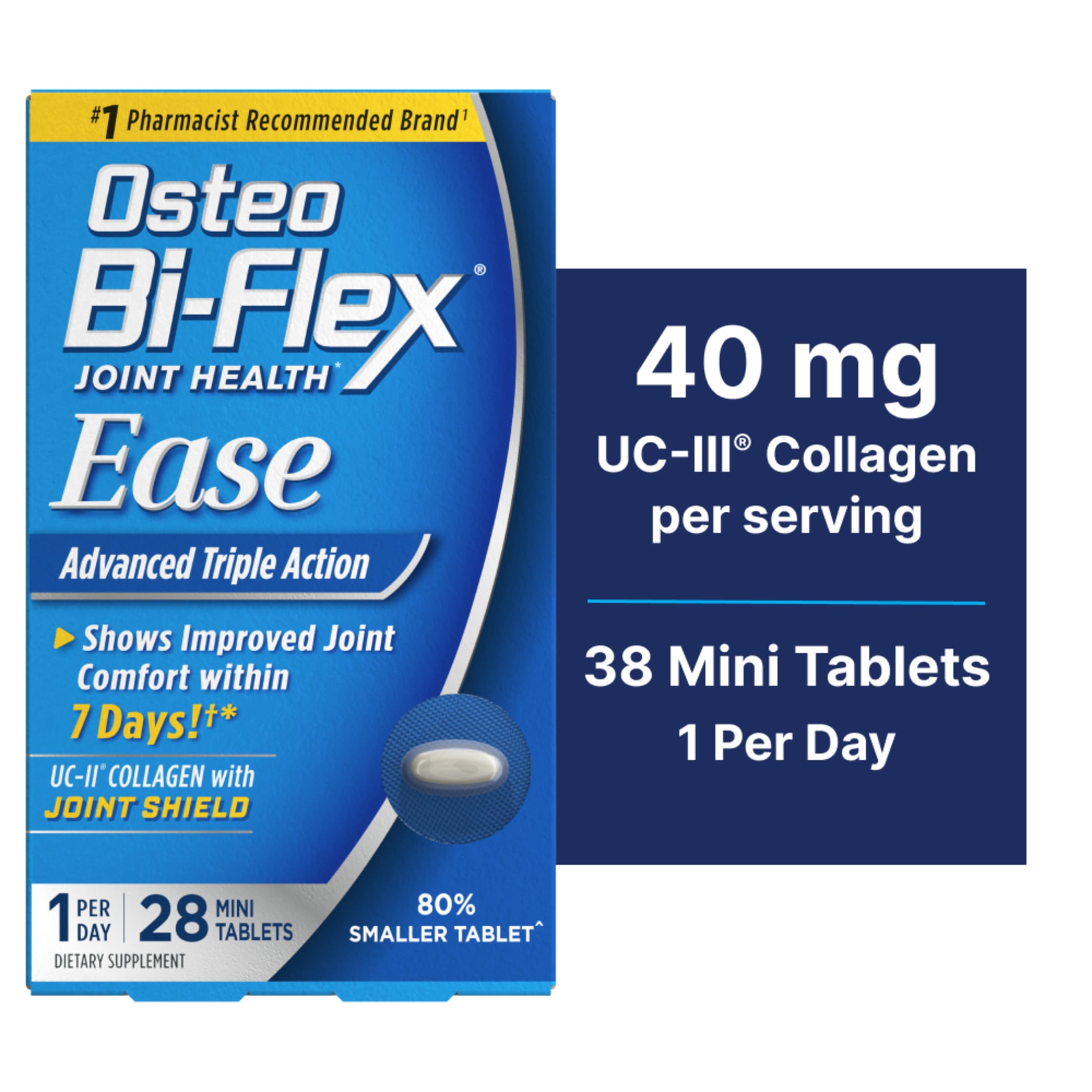 Osteo Bi-Flex Ease with Vitamin D, Joint Health Supplements, Mini-Tablets, 28 Count