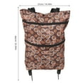 thumbnail image 2 of HINTRMENT Sac de Chariot de Magasinage Brun avec Roues Pliable Léger pour Marché et Rangement, 2 of 4