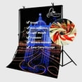 thumbnail image 4 of ABPHOTO Polyester 5x7ft Beautiful City Night View Backdrop Lights Decoration Square Photography Background Party Photo Shooting Props, 4 of 5