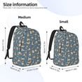thumbnail image 2 of Disketp French Bulldog Yoga print Canvas Backpack Lightweight Travel Daypack Student Rucksack Laptop Backpack-, 2 of 5