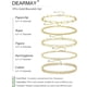 thumbnail image 4 of Conjuntos de joyas de oro real de 14 quilates para mujer, lindas pulseras con cuentas de tenis para mujer, cadena de clip de eslabones cubanos, paquete de pulsera delicada, regalos para mujer, 4 of 5