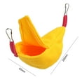 thumbnail image 4 of Hamaca cálida para hámster y plátano jaula para colgar casa nido para dormir para pájaros y mascotas (amarillo JShteea Libre de BPA, 4 of 5